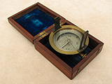 19th century mahogany cased surveyors compass by James Parkes & Son, Birmingham